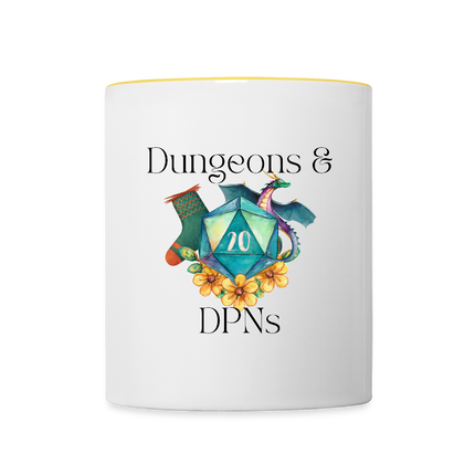 Tasse zweifarbig - Weiß/Gelb