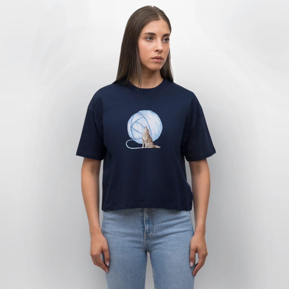 Heulen bei Wollmond // Stanley/Stella Nova Women’s Boxy Organic T-Shirt - navy