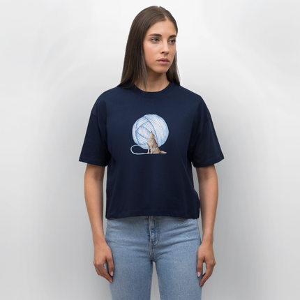 Heulen bei Wollmond // Stanley/Stella Nova Women’s Boxy Organic T-Shirt - navy