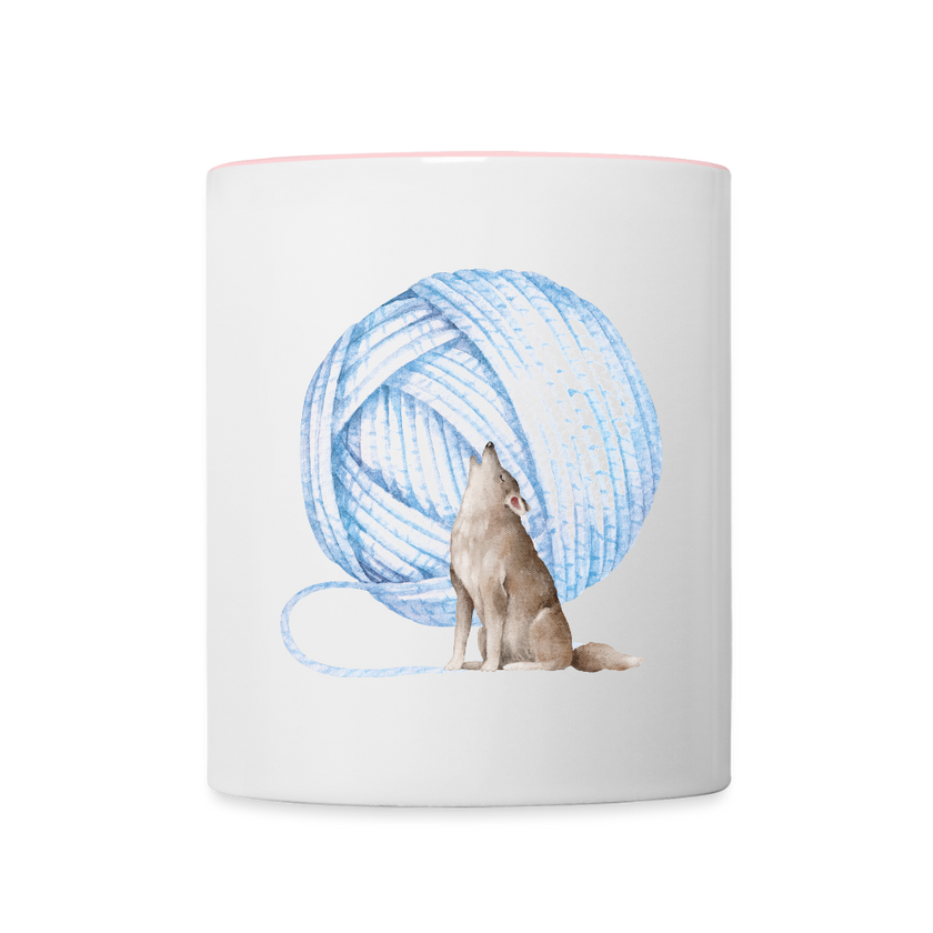 Heulen bei Wollmond - Blau - white/pink