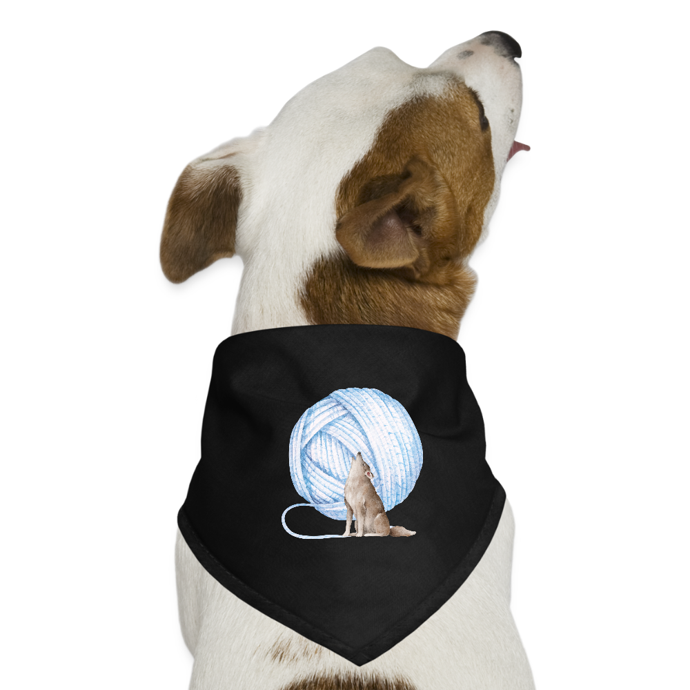 Heulen bei Wollmond Hunde-Bandana - Schwarz
