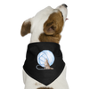 Heulen bei Wollmond Hunde-Bandana - Schwarz