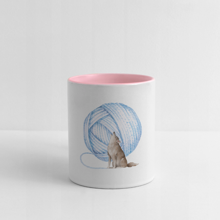 Heulen bei Wollmond - Blau - white/pink