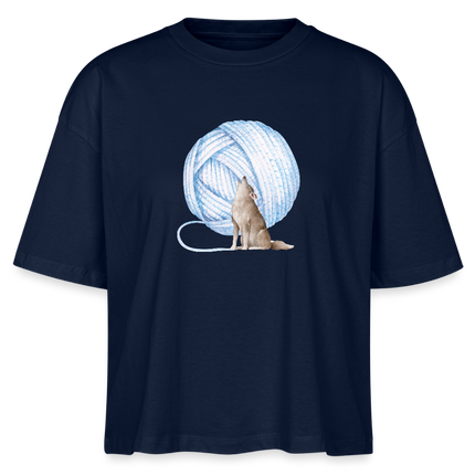 Heulen bei Wollmond // Stanley/Stella Nova Women’s Boxy Organic T-Shirt - navy