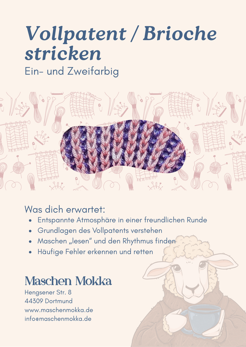 Vollpatent / Brioche stricken