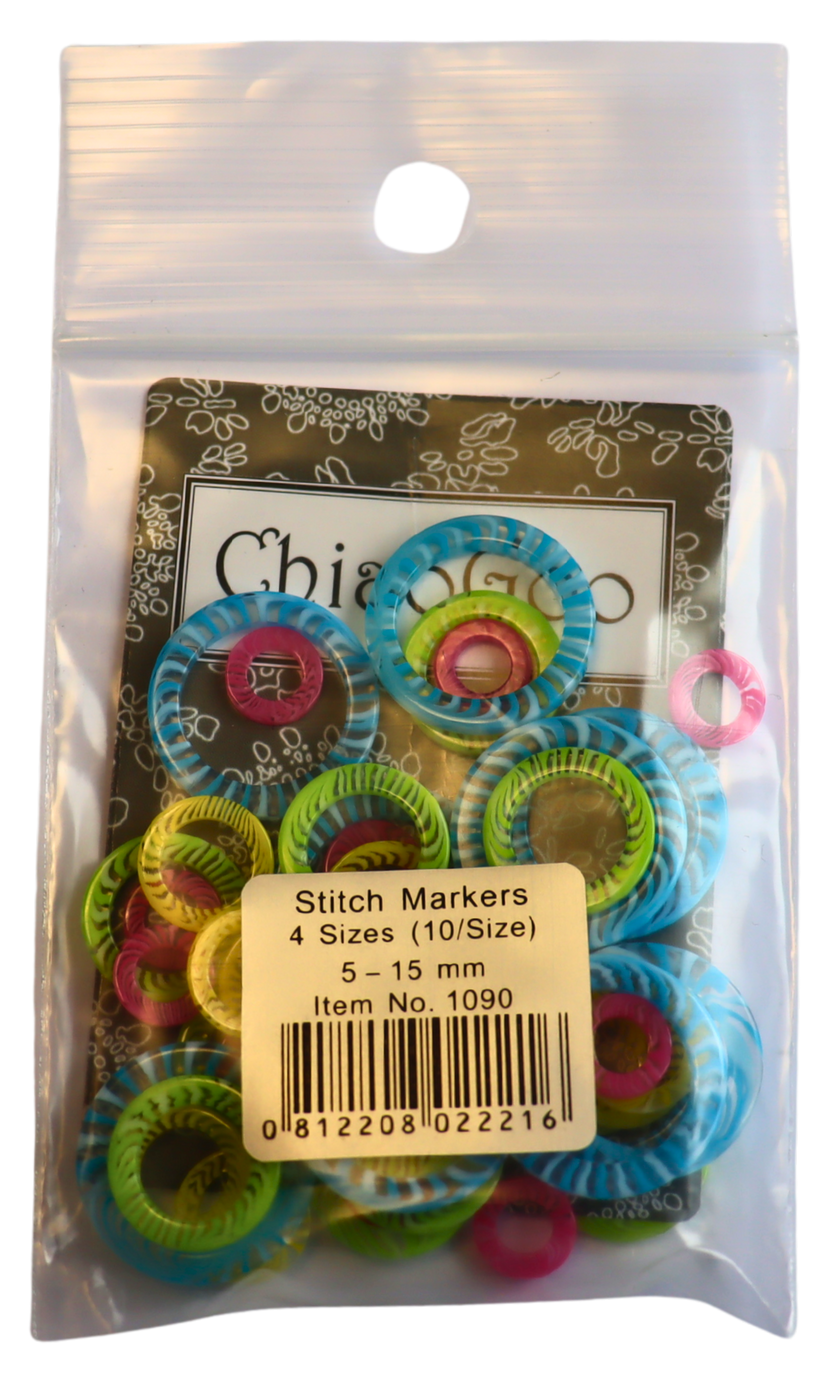 ChiaoGoo Packung mit Maschenmarkierer in unterschiedlichen Farben und Größen