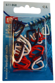 Prym Verpackung mit Maschenmarkierer in blau, weiß, rot.